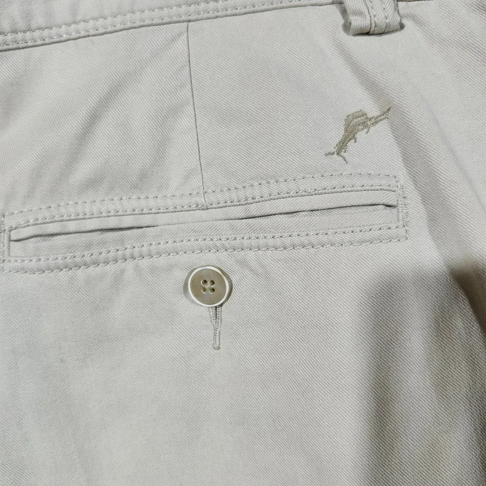 Tommy Bahama Boracay Chino Shorts Men 36 Tan Khaki Cotton Blend Stretch 9 Inseam